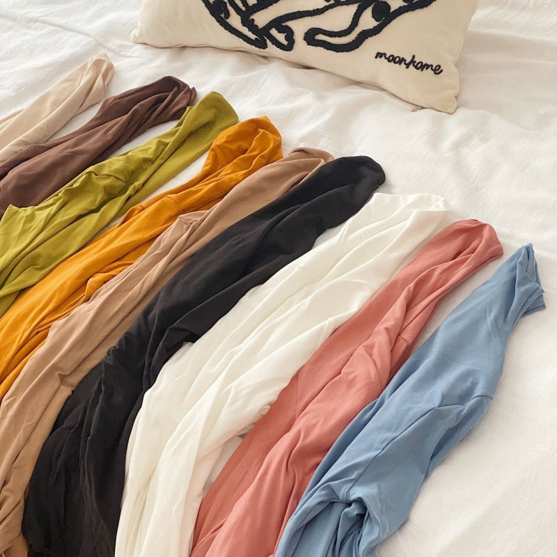 Essential Solid Color Turtleneck – Minimalist Long Sleeve Layer