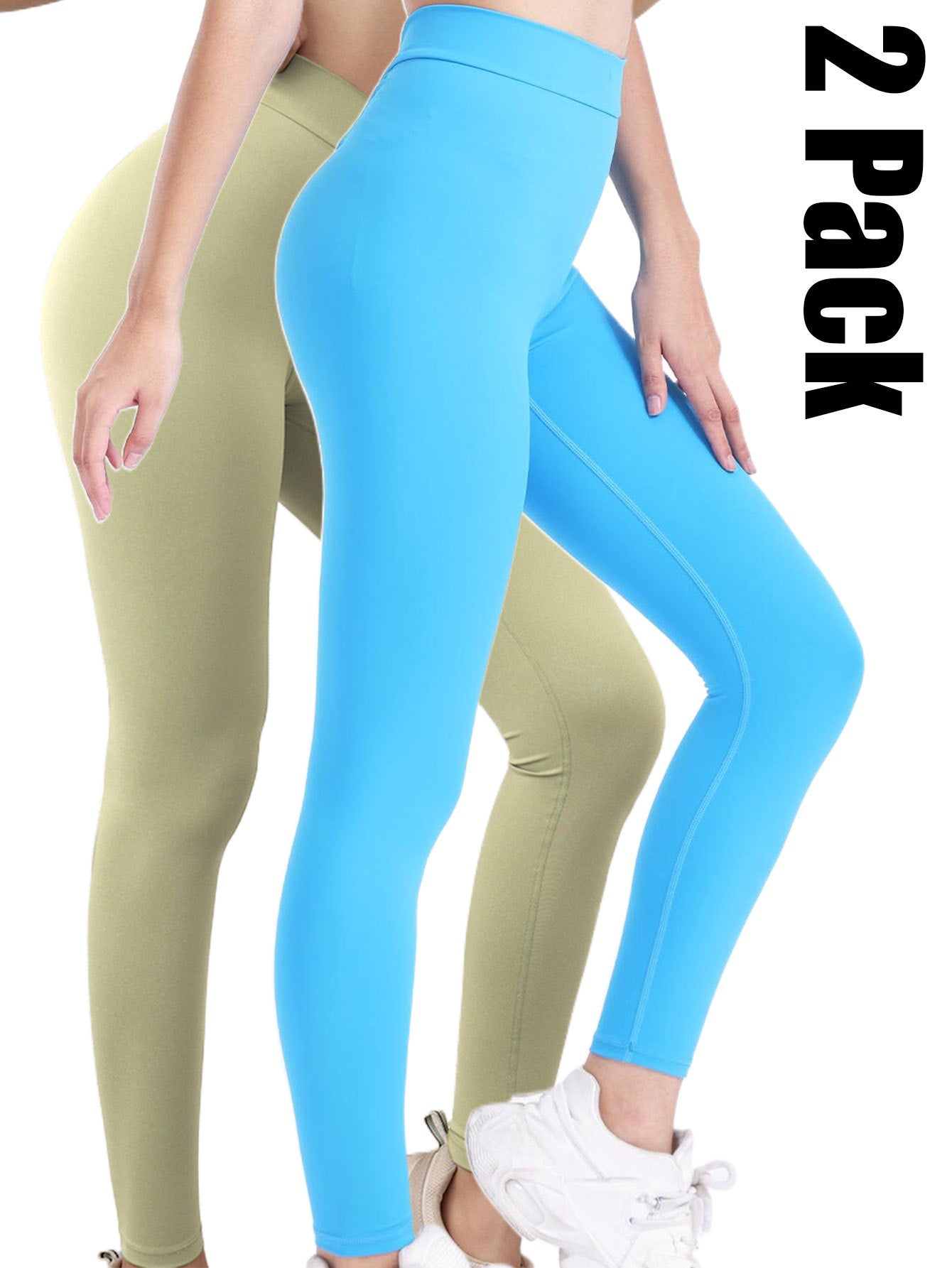 2-Pack Scrunch High-Waist Seamless Leggings – Butt-Lifting Gym Essentials