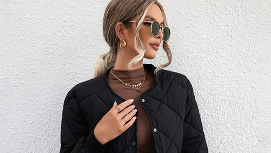 Woman Quilted Black Jacket – Minimal Everyday Outerwear