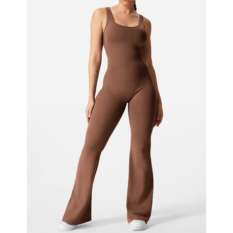 Flared Jumpsuit – Seamless Activewear for Workout & Street Style