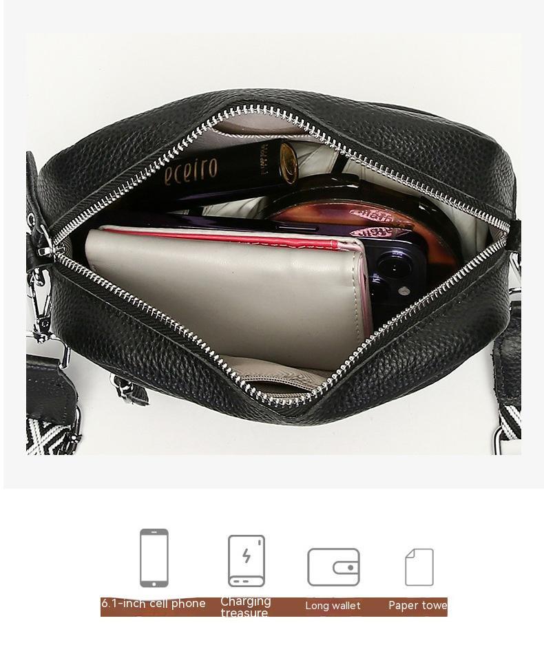 Black Crossbody Camera Bag – Contrast Strap Everyday Accessory