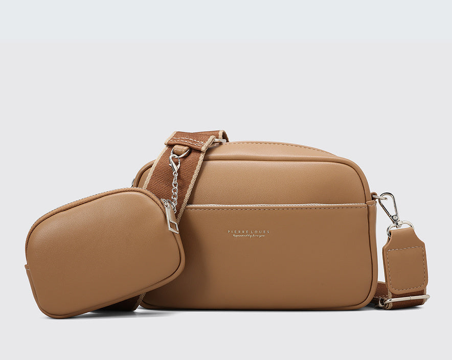 Minimalist Crossbody Bag Set – Soft Nude & Blush Everyday Essentials