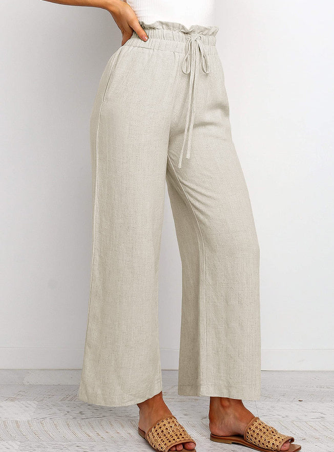 Linen Blend Wide-Leg Pants – Effortless Everyday Comfort