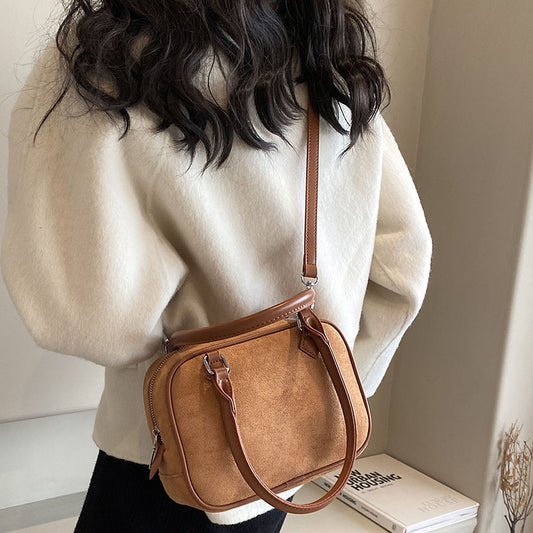 Classic Faux Leather Shoulder Bag – Minimal Crossbody Everyday Tote