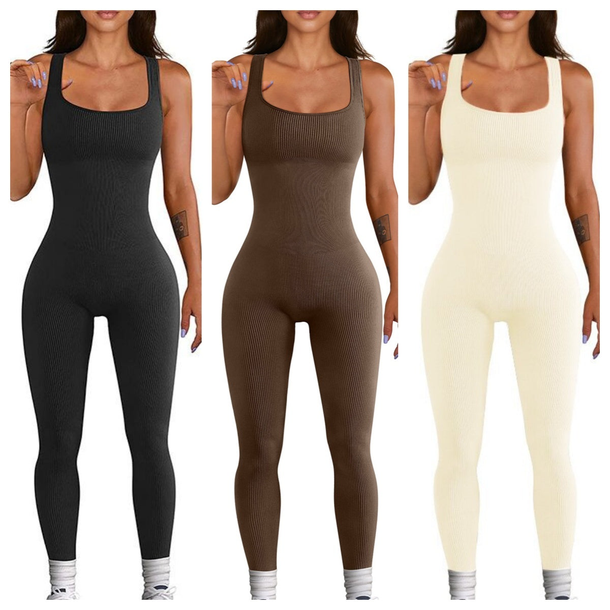 Seamless Full-Body Fitness Suit