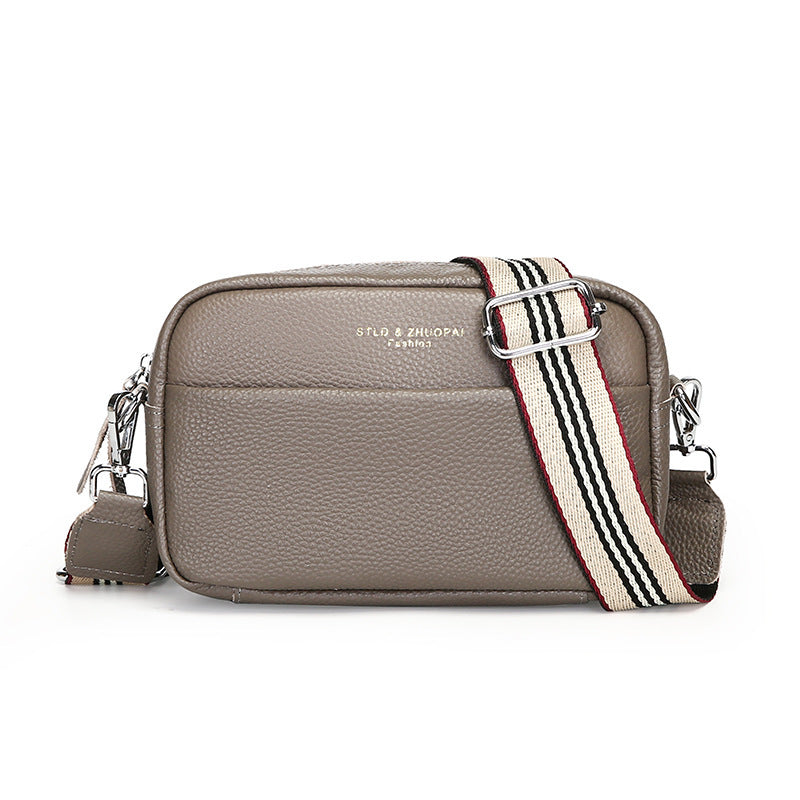 Black Crossbody Camera Bag – Contrast Strap Everyday Accessory