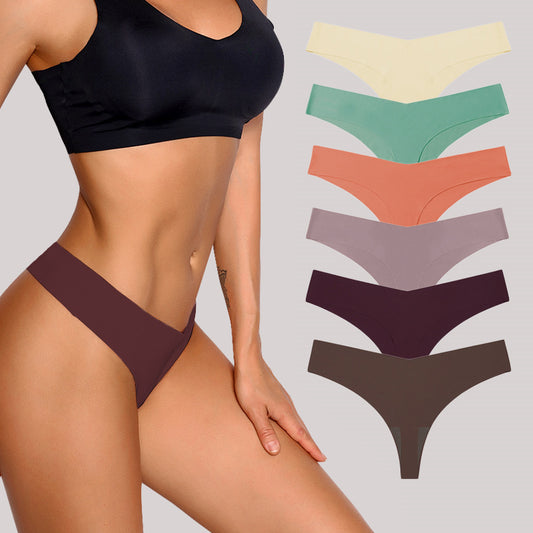 Seamless Thong Panties Set – Invisible Everyday Intimates (6-Pack)