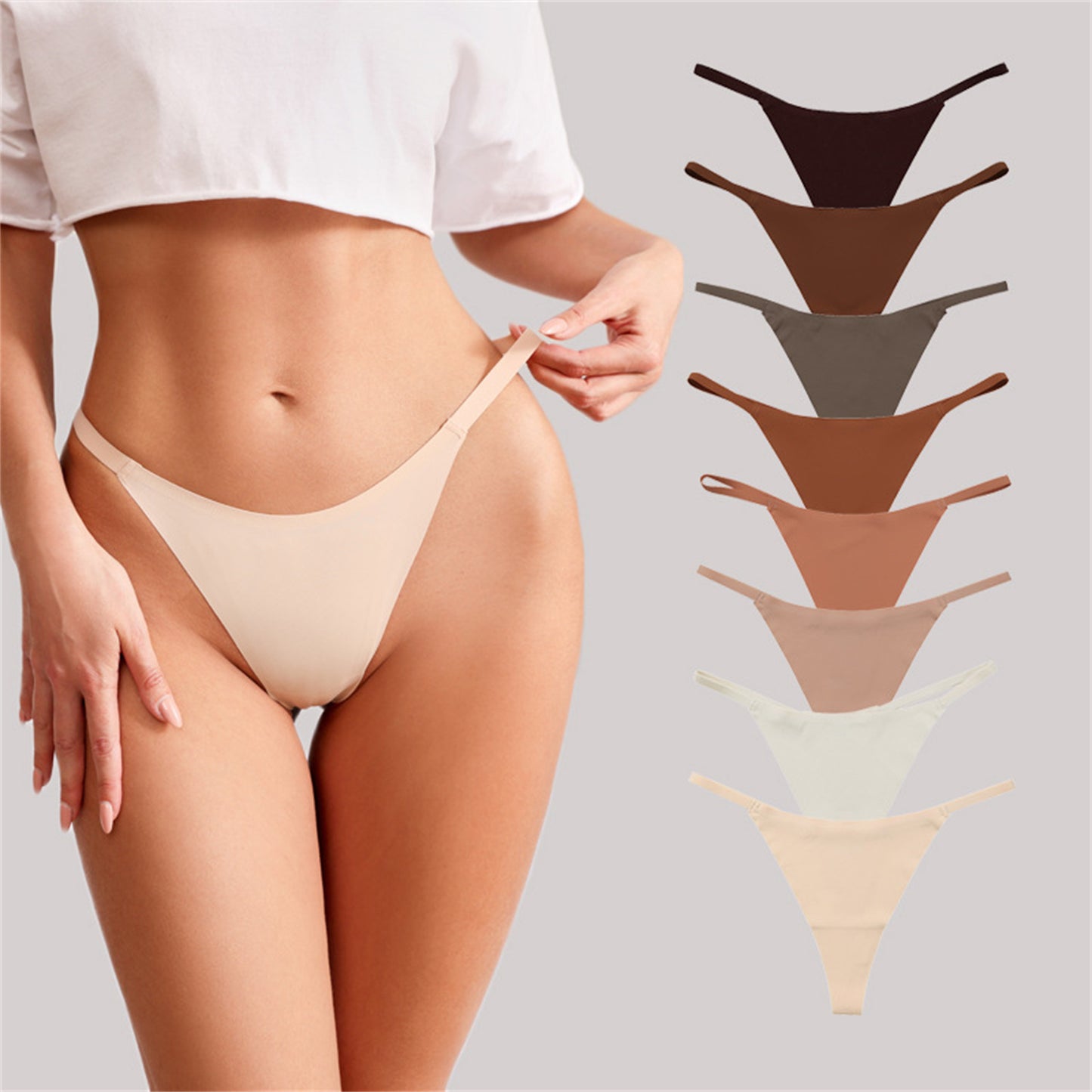 Nude Blend Seamless Thongs – Invisible Comfort Essentials