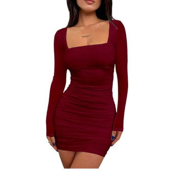 Midnight Mesh Bodycon Dress – Sheer Sleeve Party Look