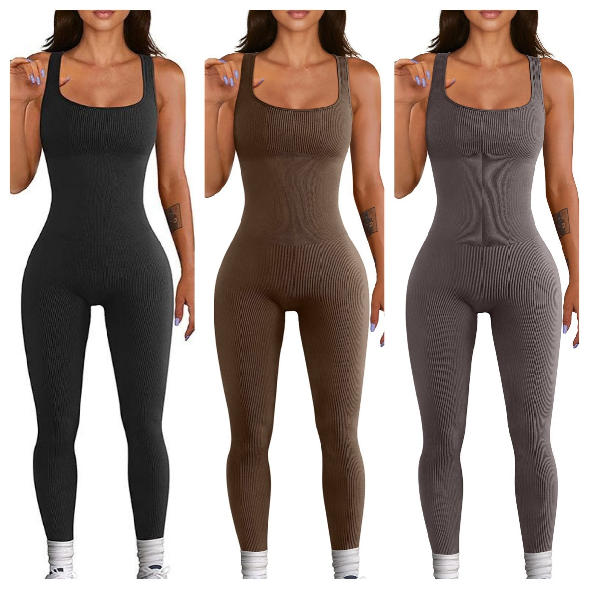 Seamless Full-Body Fitness Suit