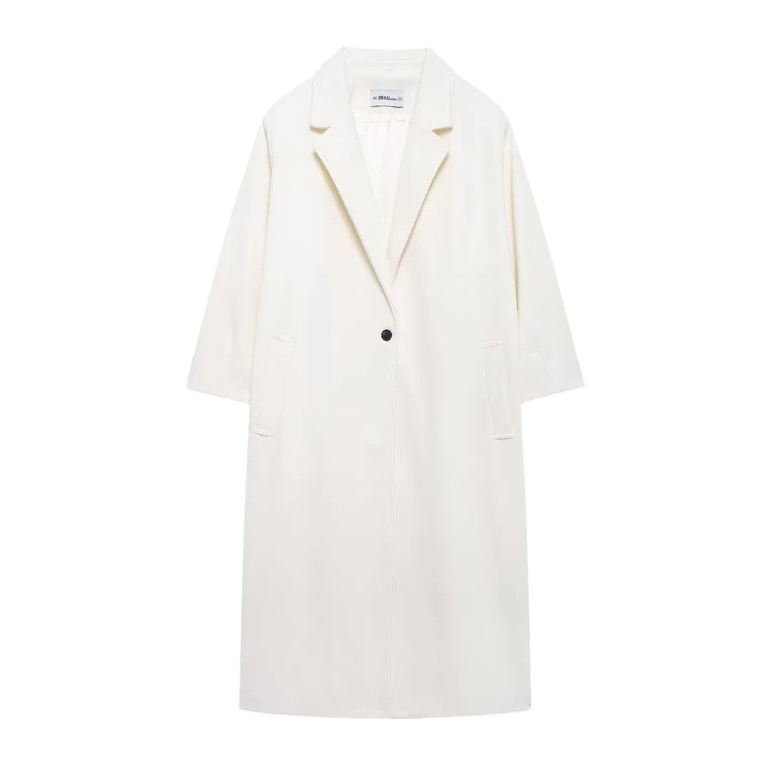 Fashionable Woolen Longline Coat – Timeless Minimalist Elegance