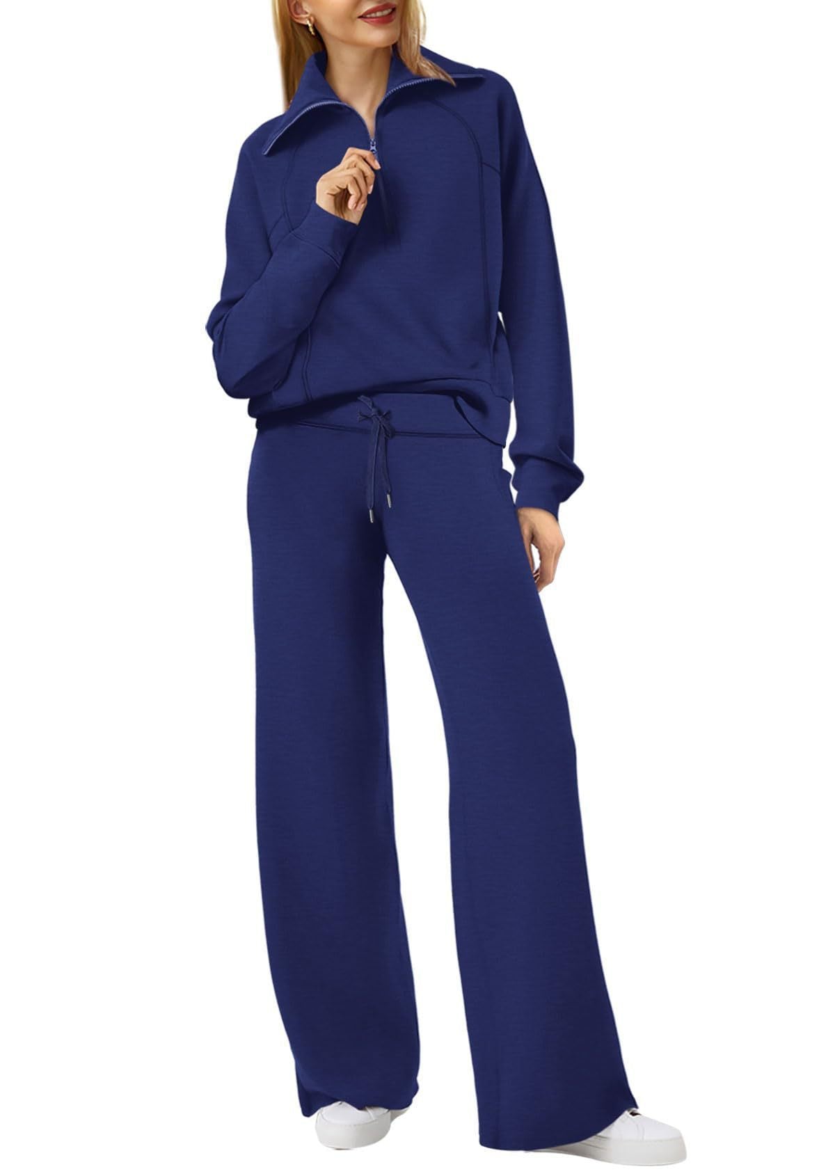 Zip-Up Lounge Set – Flared Two-Piece Cozy Comfortwear