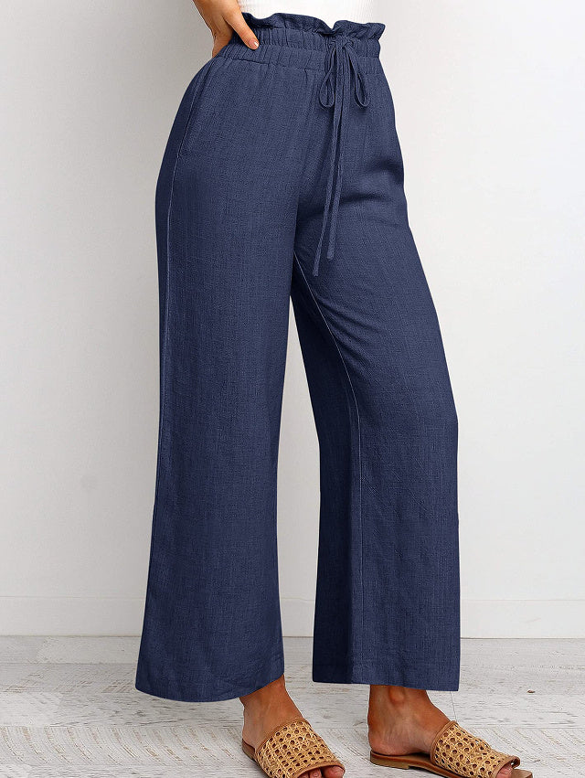 Linen Blend Wide-Leg Pants – Effortless Everyday Comfort
