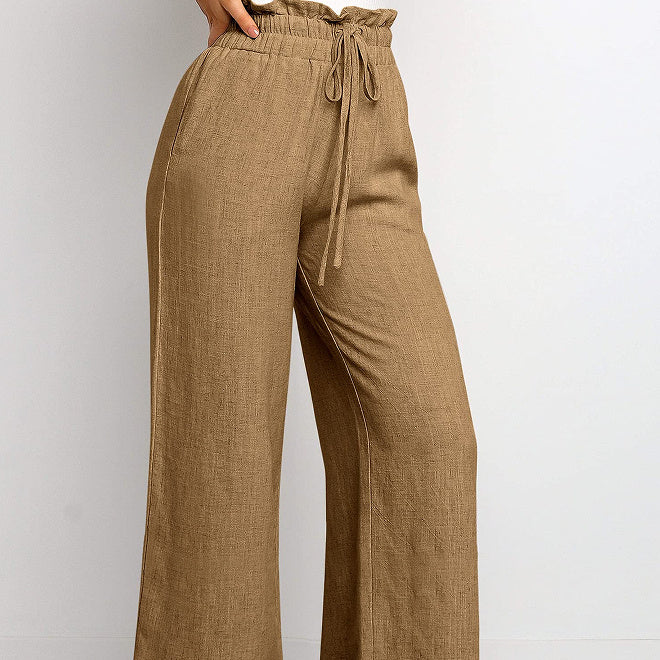 Linen Blend Wide-Leg Pants – Effortless Everyday Comfort