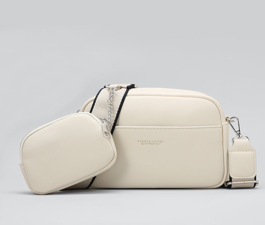 Minimalist Crossbody Bag Set – Soft Nude & Blush Everyday Essentials