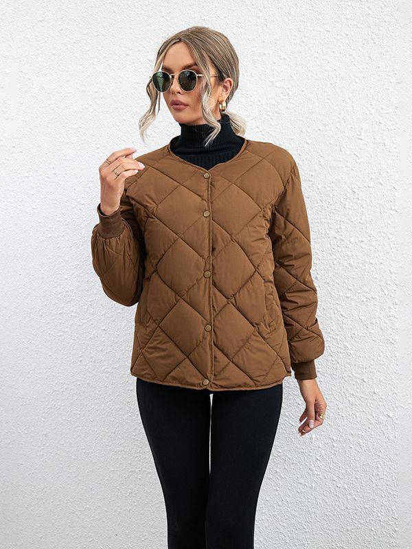 Woman Quilted Black Jacket – Minimal Everyday Outerwear