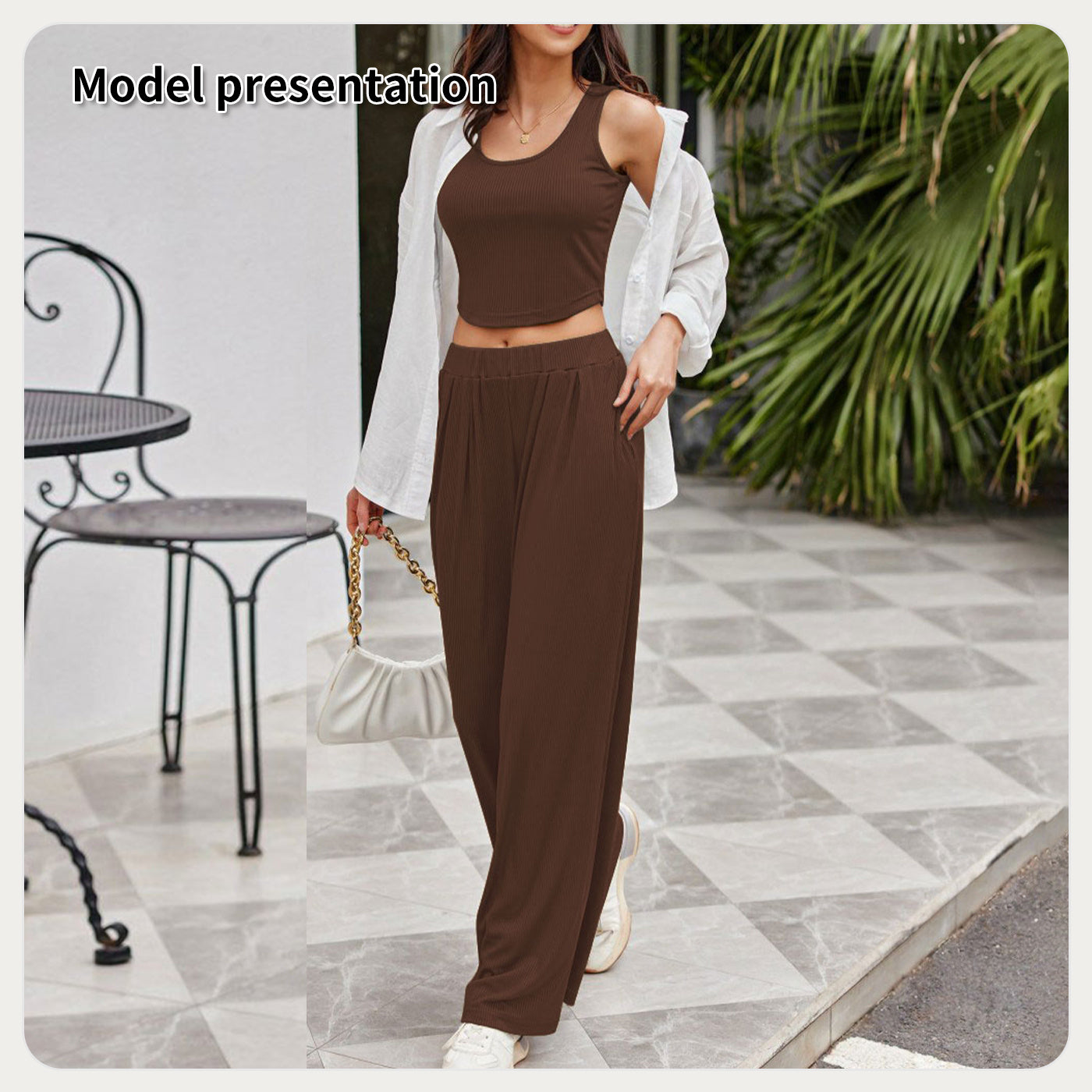 Women'sChill Mode Set –  Black Wide-Leg Lounge Look